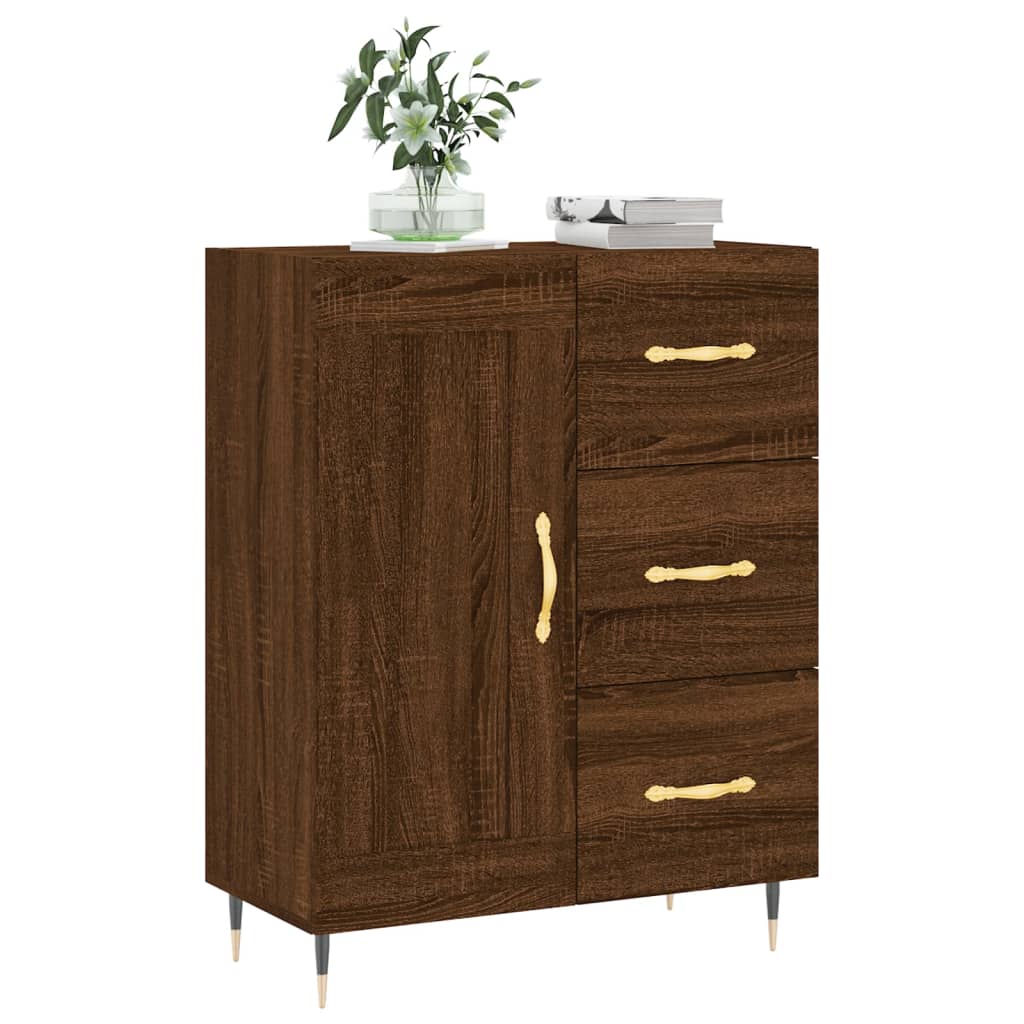 Brown oak buffet 69.5x34x90 cm engineering wood