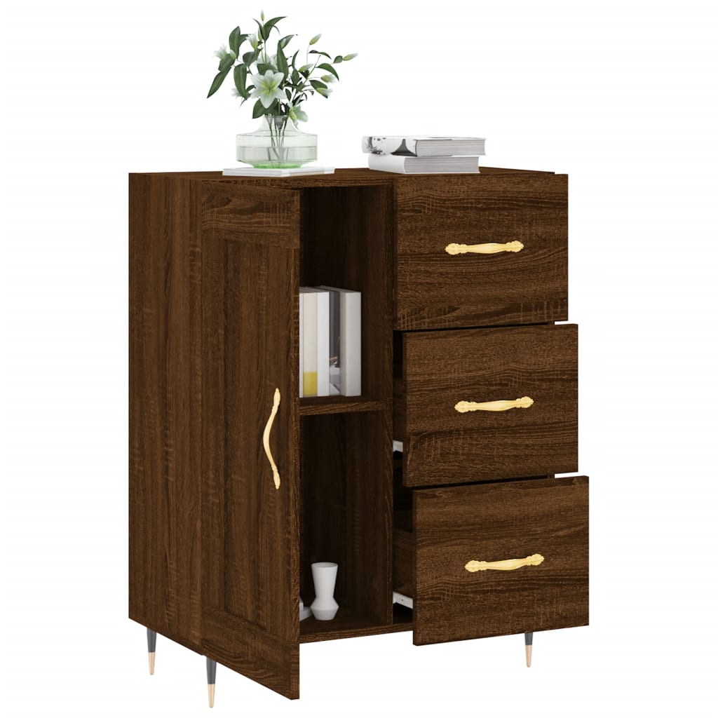 Brown oak buffet 69.5x34x90 cm engineering wood