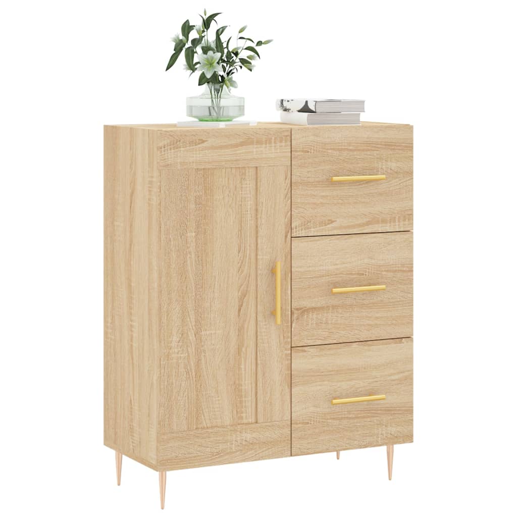 Buffet chêne sonoma 69,5x34x90 cm bois d'ingénierie