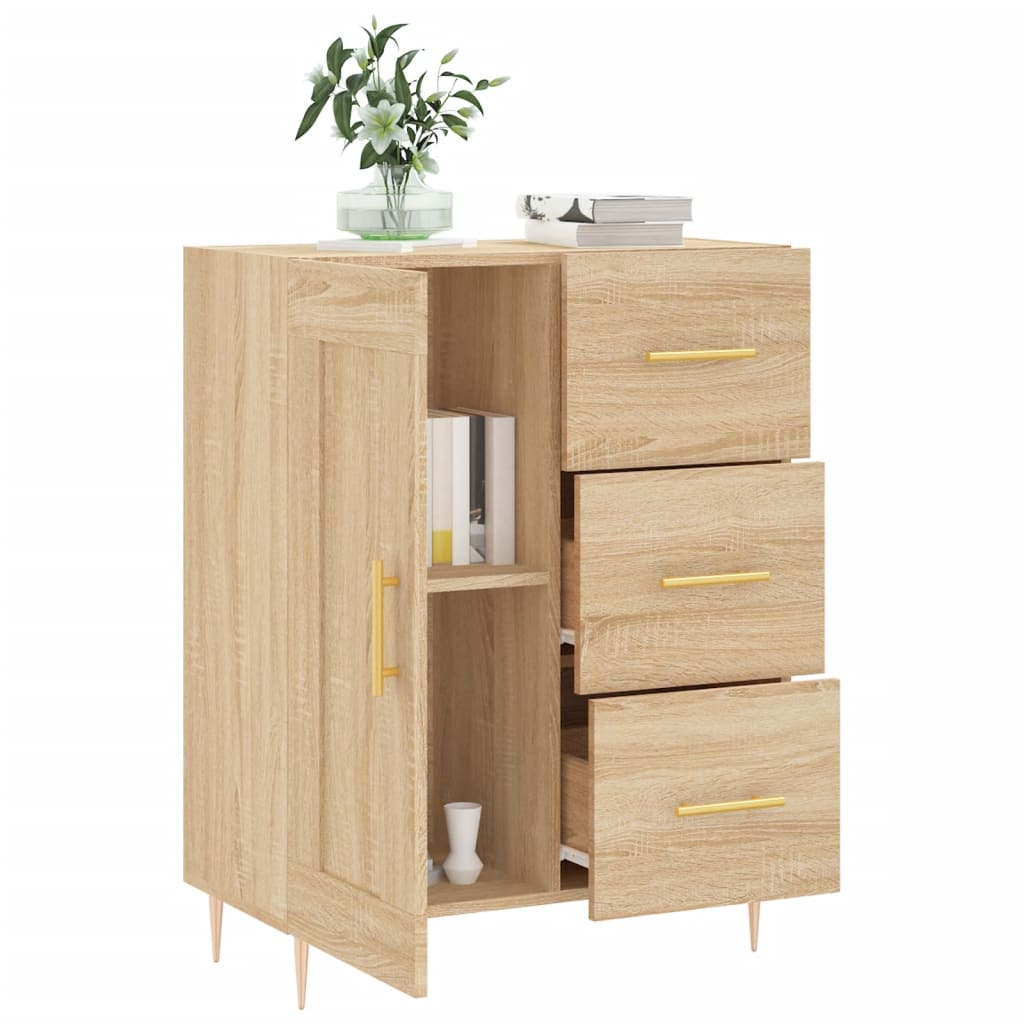 Buffet chêne sonoma 69,5x34x90 cm bois d'ingénierie