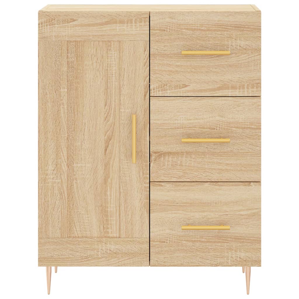 Buffet chêne sonoma 69,5x34x90 cm bois d'ingénierie