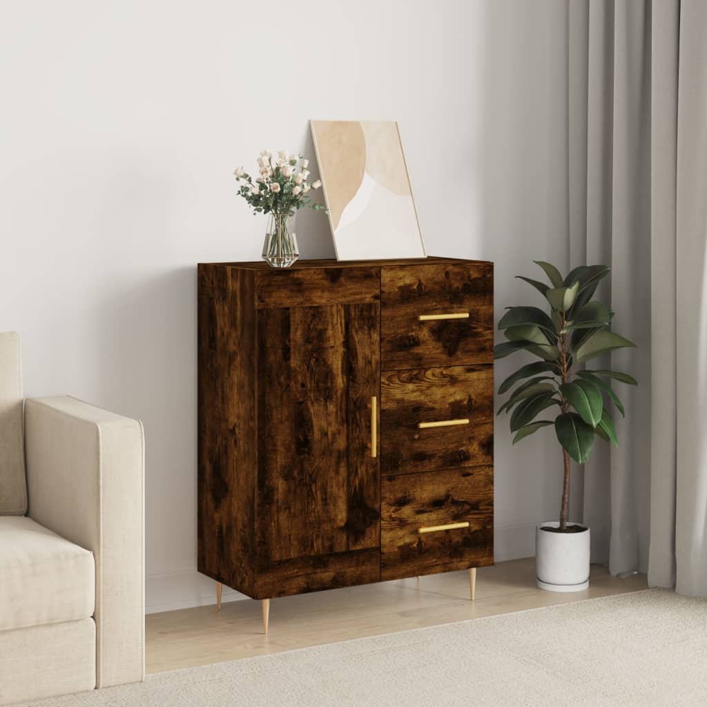 Smoked oak buffet 69.5x34x90 cm engineering wood