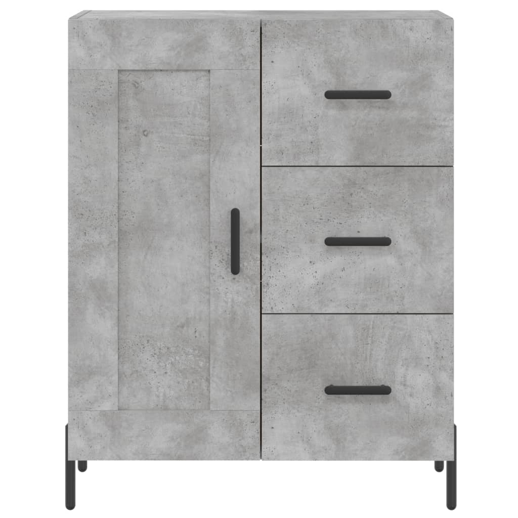 Credenza grigio cemento 69,5x34x90 cm in multistrato