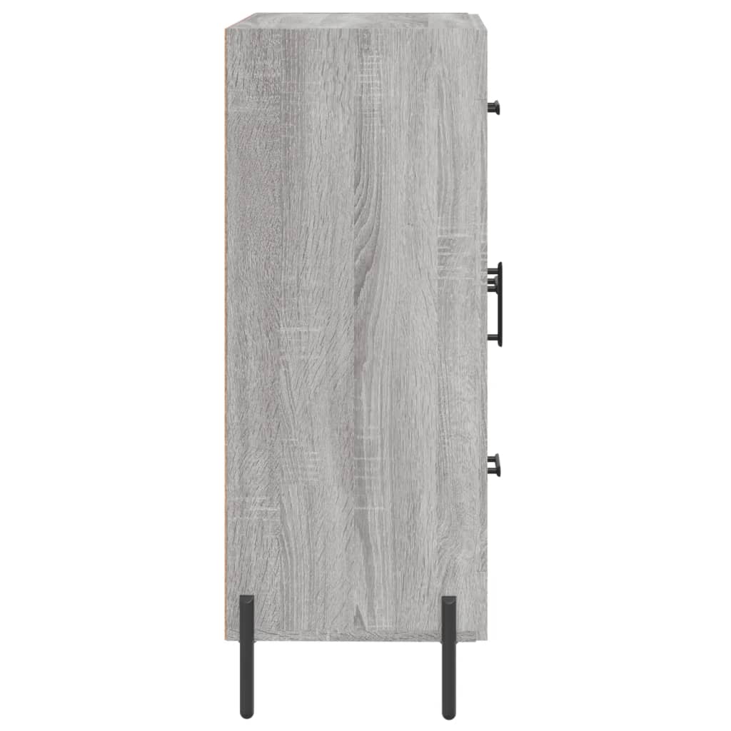 Credenza Sonoma grigia 69,5x34x90 cm in derivati ​​del legno