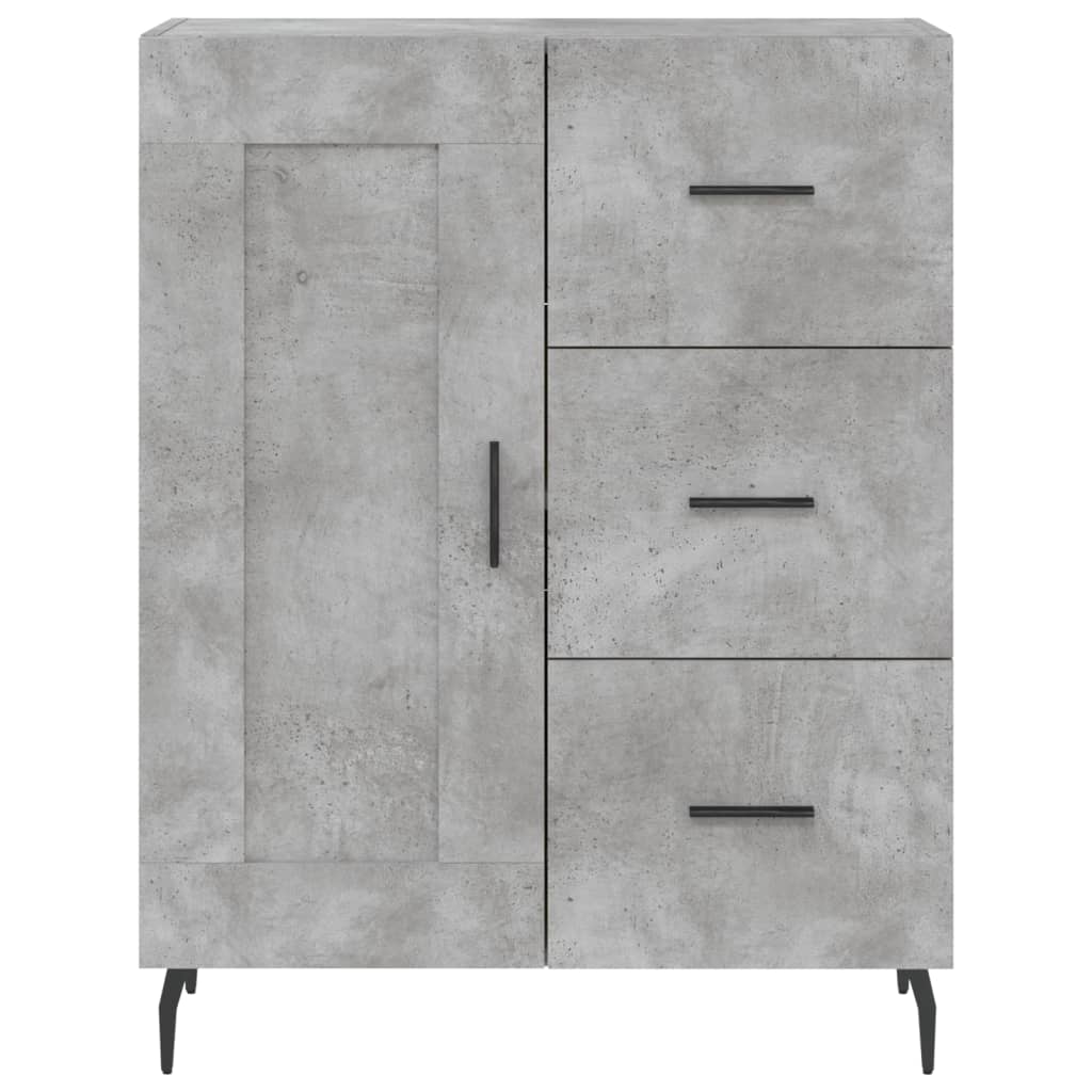 Credenza grigio cemento 69,5x34x90 cm in multistrato