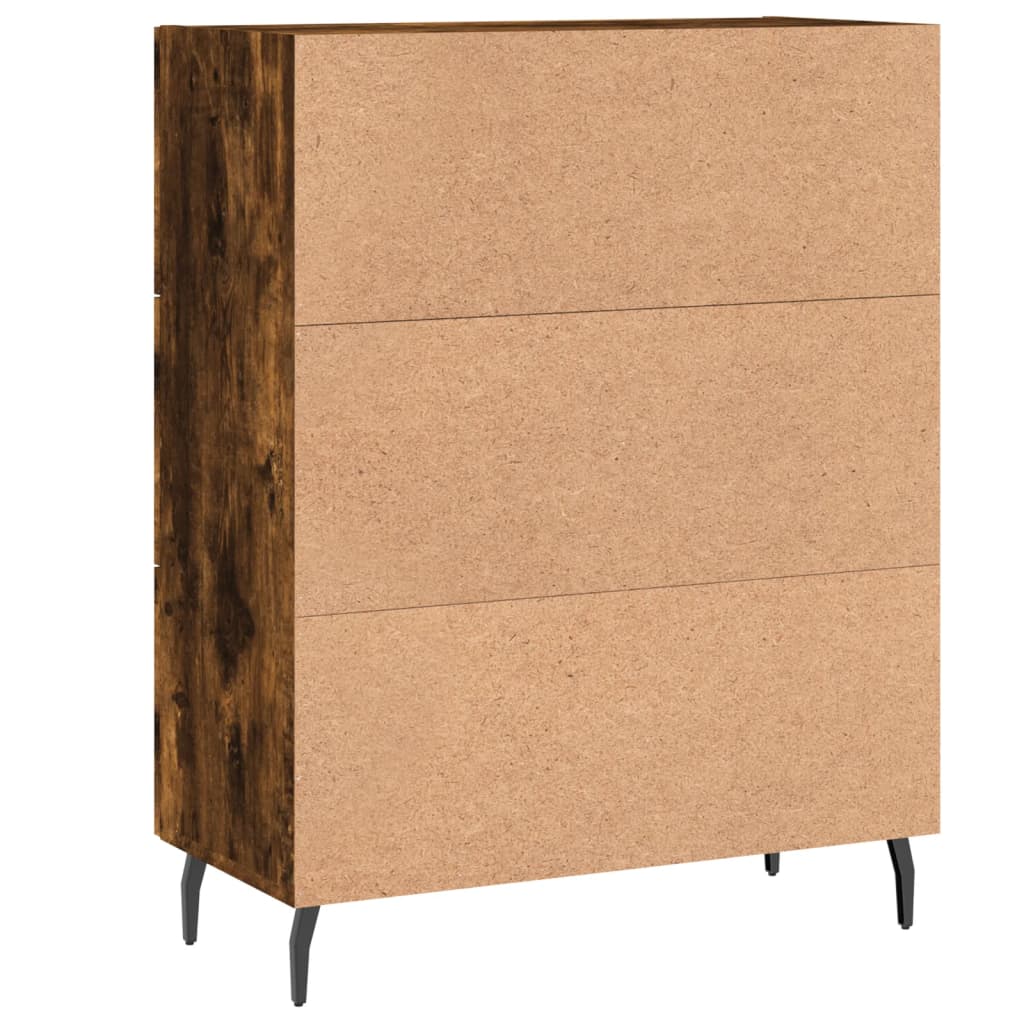 Credenza in rovere affumicato 69,5x34x90 cm in multistrato