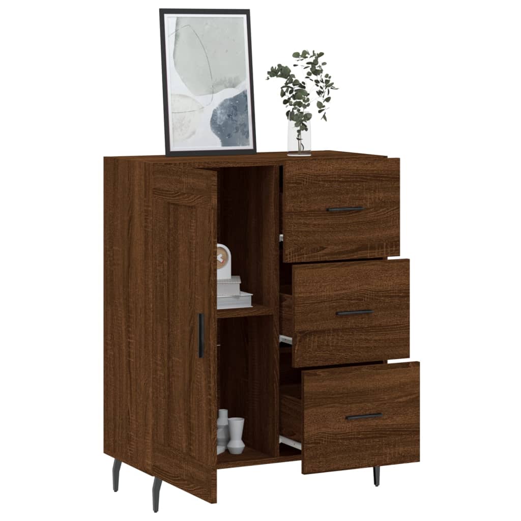 Brown oak buffet 69.5x34x90 cm engineering wood