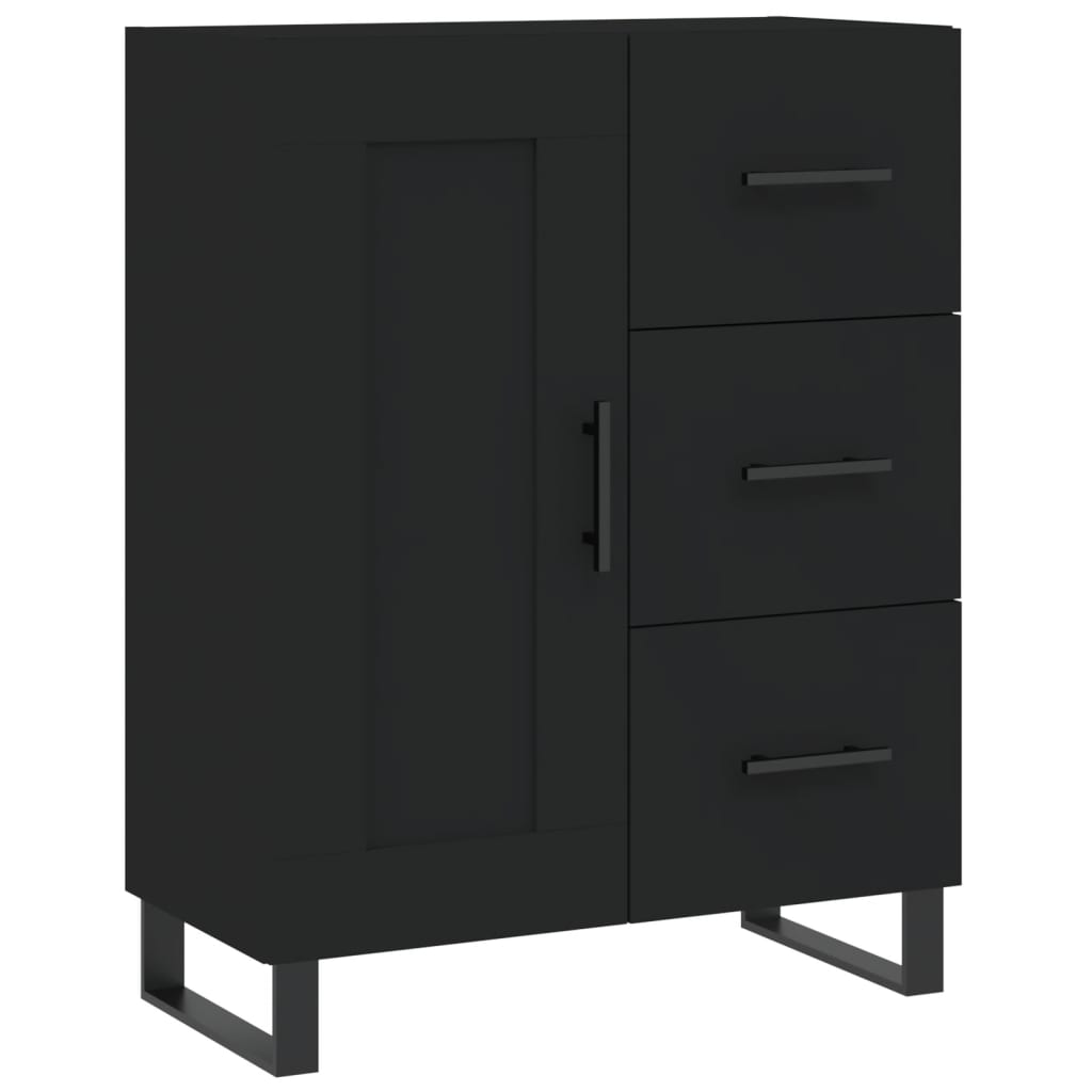 Black buffet 69.5x34x90 cm Engineering wood