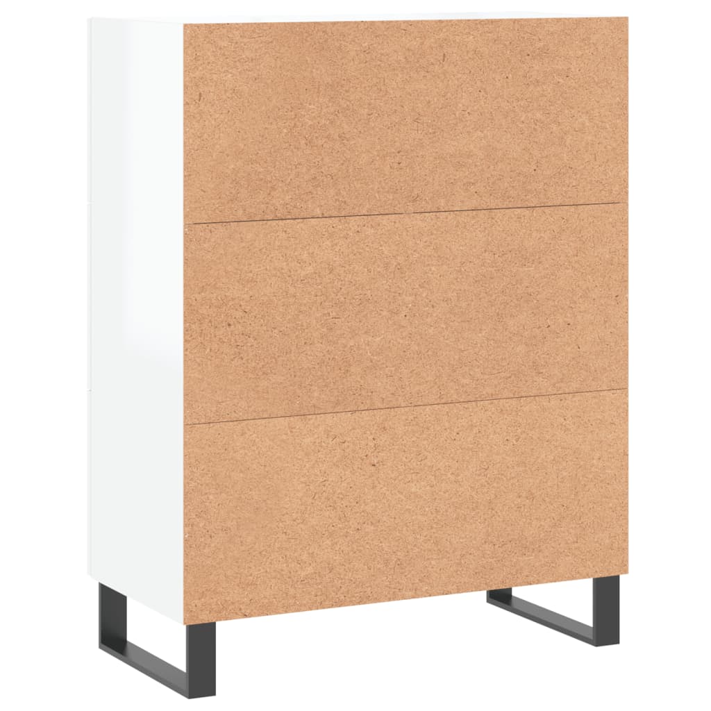 Credenza Bianco lucido 69,5x34x90 cm MDF