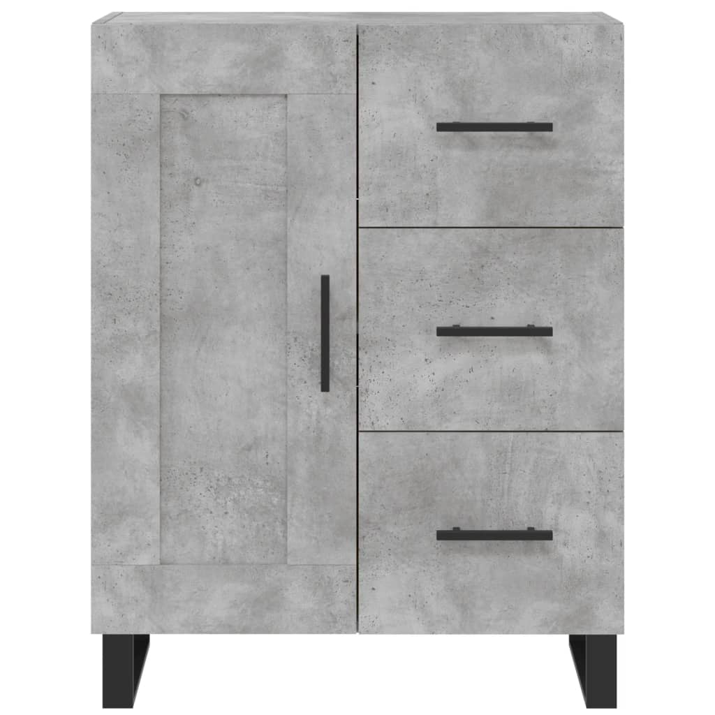 Buffet gris béton 69,5x34x90 cm bois d'ingénierie