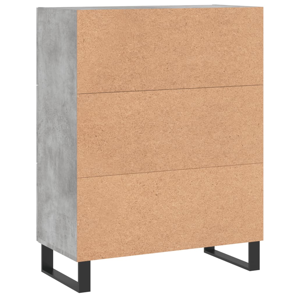 Credenza grigio cemento 69,5x34x90 cm in multistrato