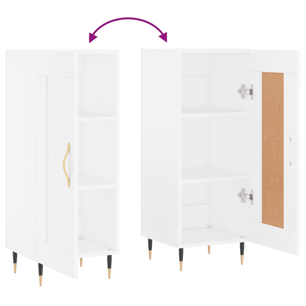 White buffet 34.5x34x90 cm engineering wood