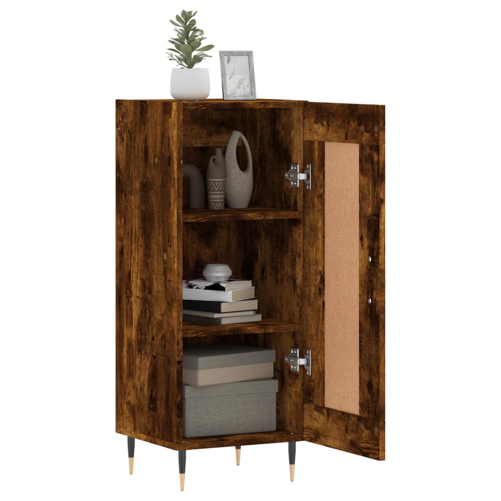 Buffet Chêne fumé 34,5x34x90 cm Bois d'ingénierie