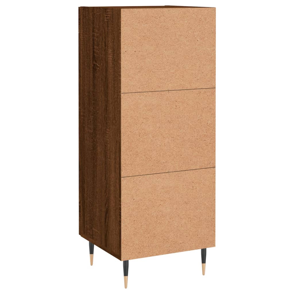 Credenza in rovere marrone 34,5x34x90 cm MDF