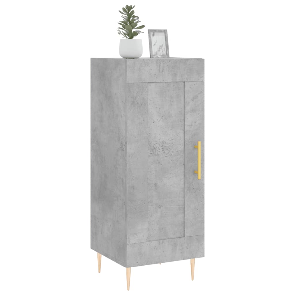 Credenza Grigio cemento 34,5x34x90 cm MDF