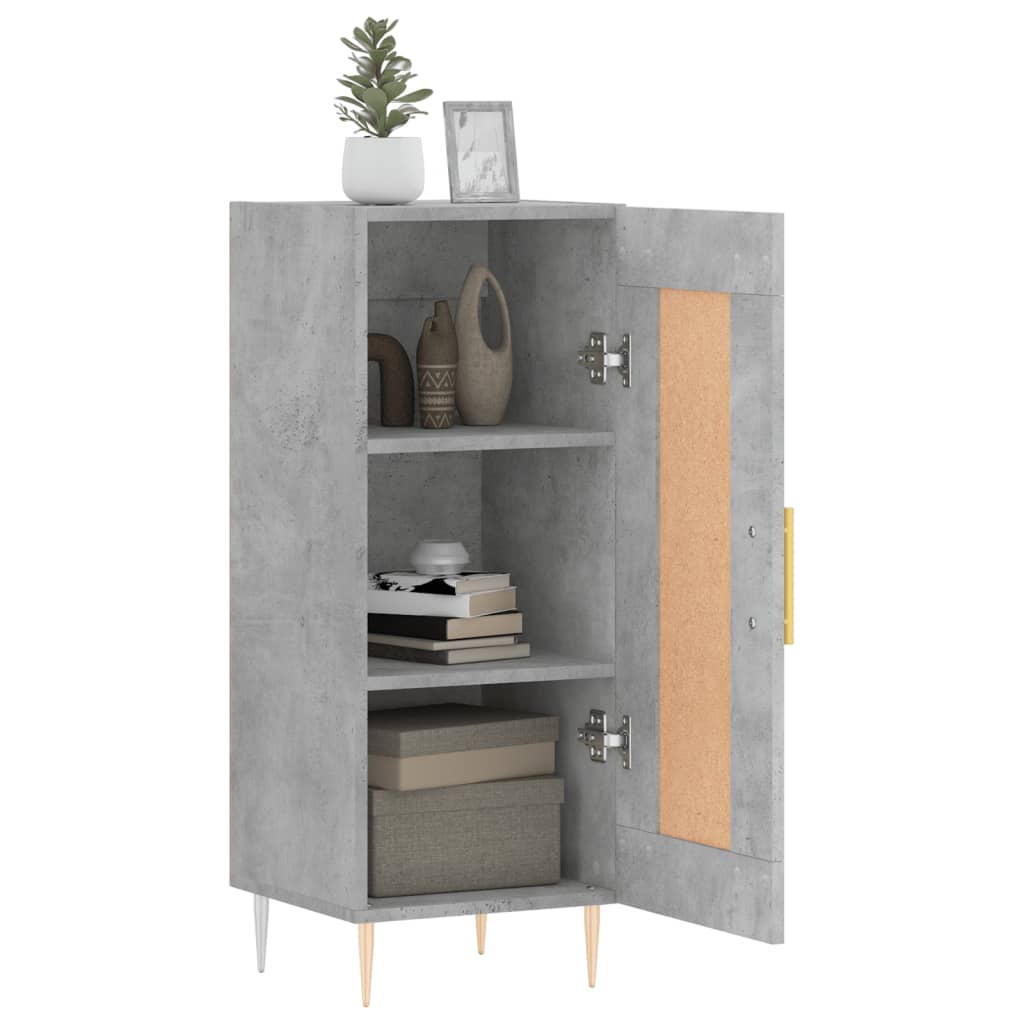 Credenza Grigio cemento 34,5x34x90 cm MDF