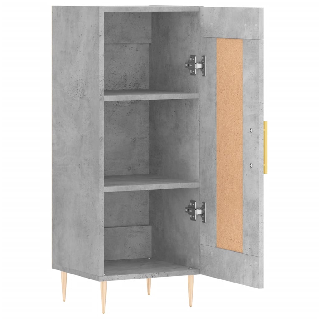 Credenza Grigio cemento 34,5x34x90 cm MDF