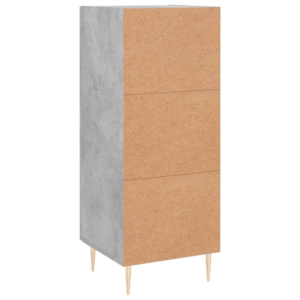 Buffet Gris béton 34,5x34x90 cm Bois d'ingénierie