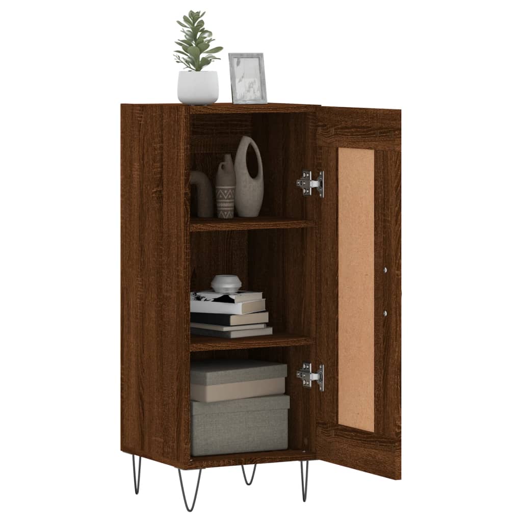 Brown oak buffet 34.5x34x90 cm Engineering wood