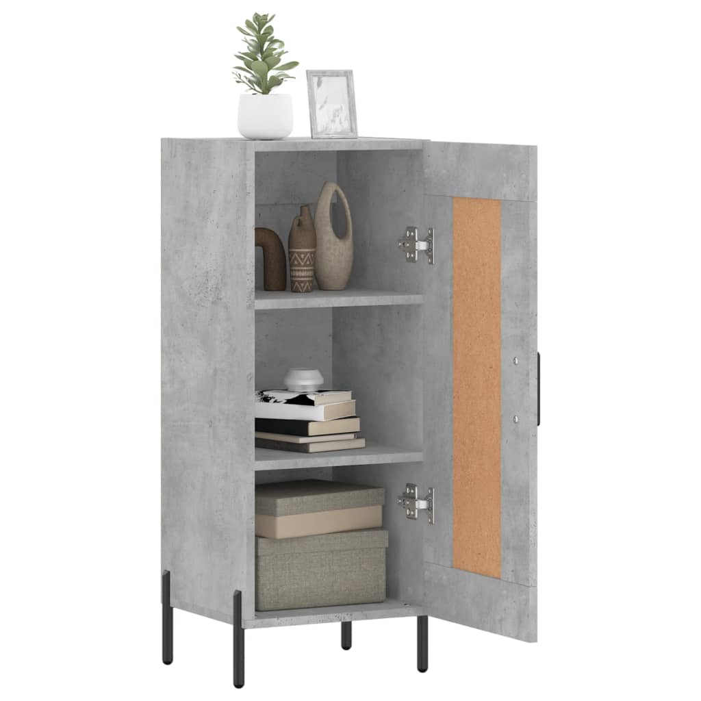 Credenza Grigio cemento 34,5x34x90 cm MDF