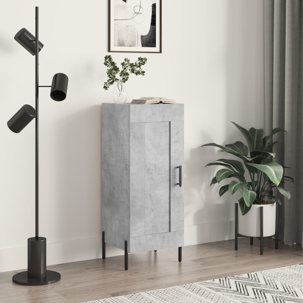 Credenza Grigio cemento 34,5x34x90 cm MDF