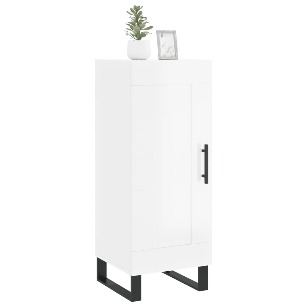 Credenza Bianco lucido 34,5x34x90 cm MDF