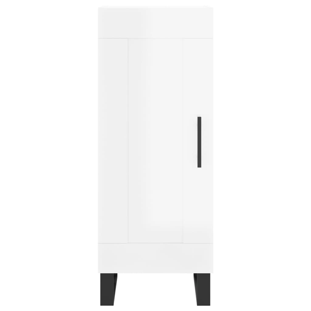 Credenza Bianco lucido 34,5x34x90 cm MDF