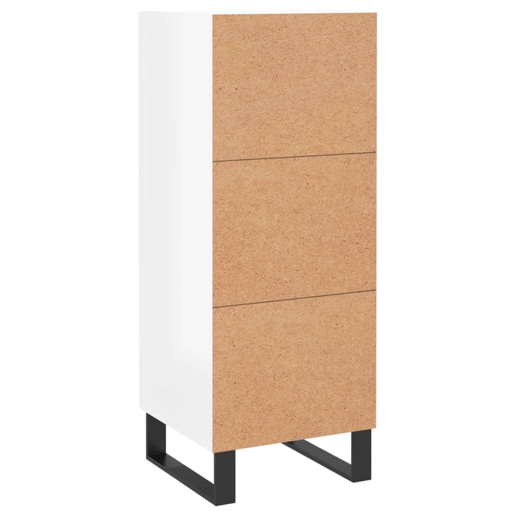 Credenza Bianco lucido 34,5x34x90 cm MDF