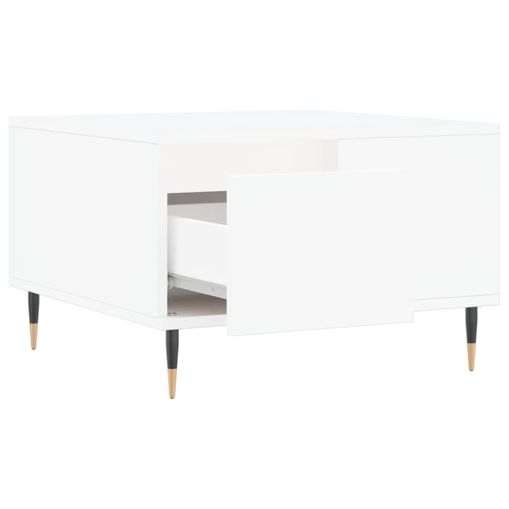 White coffee table 55x55x36.5 cm engineering wood