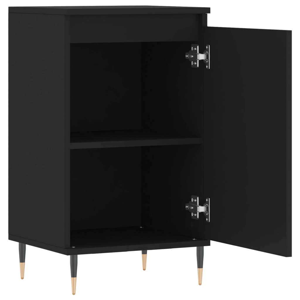 Buffets 2 pcs noir 40x35x70 cm bois d’ingénierie