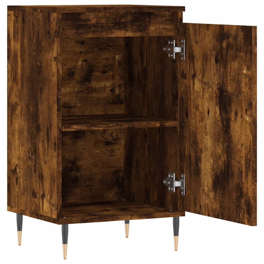 Buffet chêne fumé 40x35x70 cm bois d'ingénierie