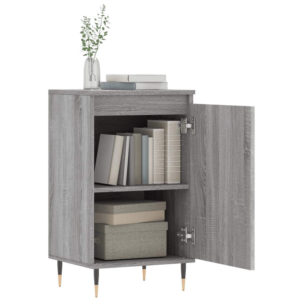 Credenza Sonoma grigia 40x35x70 cm in derivati ​​del legno