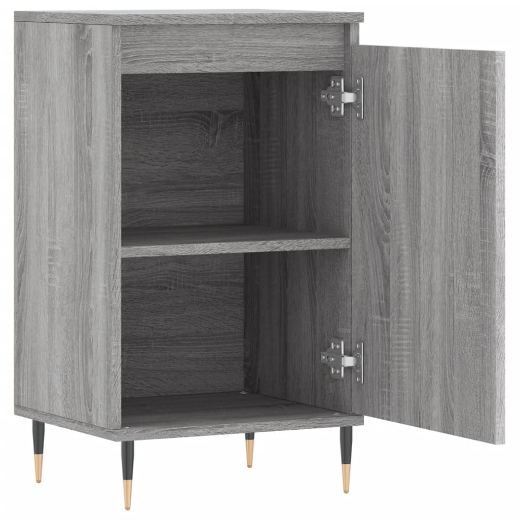 Credenza Sonoma grigia 40x35x70 cm in derivati ​​del legno