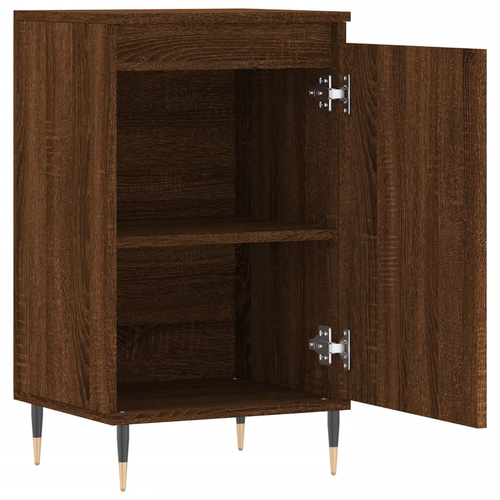 Buffets 2 pcs chêne marron 40x35x70 cm bois d'ingénierie