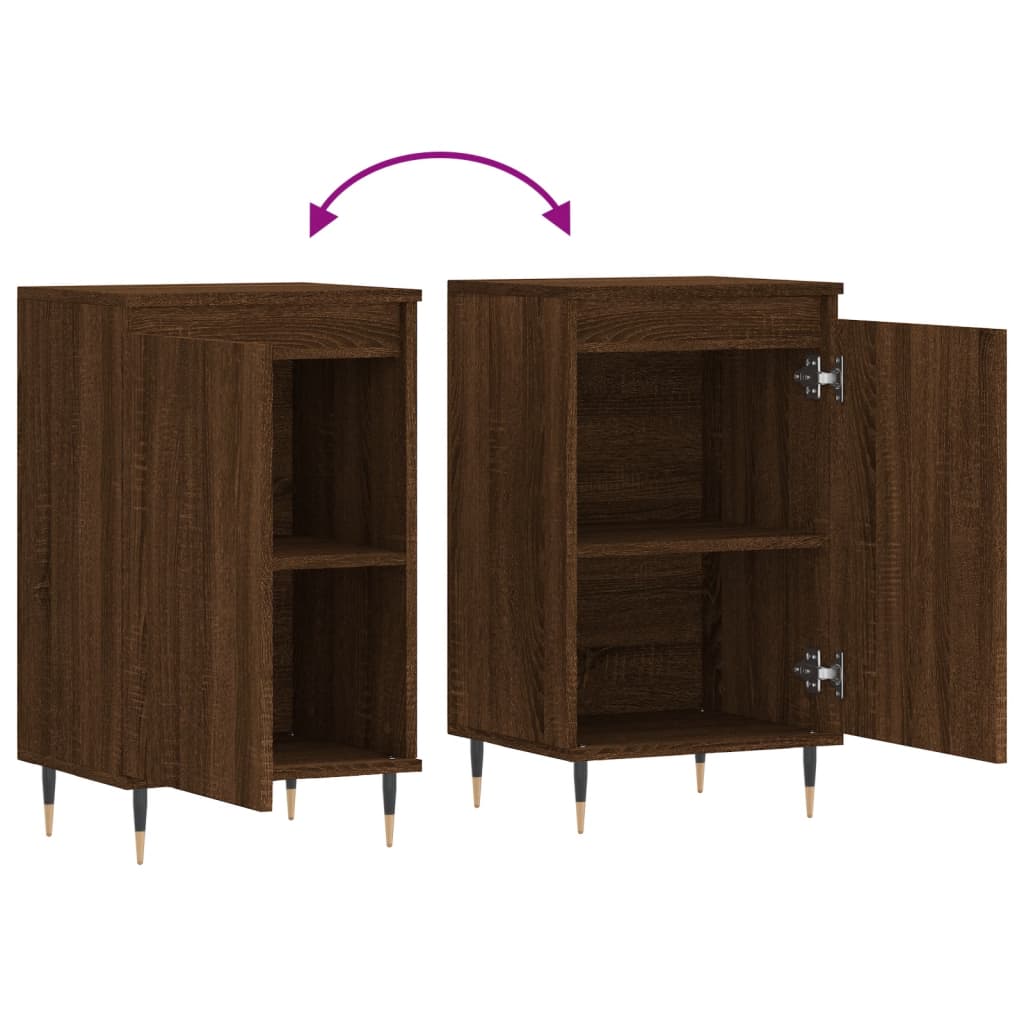 Buffets 2 pcs brown oak 40x35x70 cm engineering wood