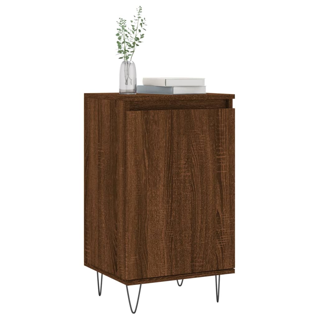 Buffet chêne marron 40x35x70 cm bois d'ingénierie