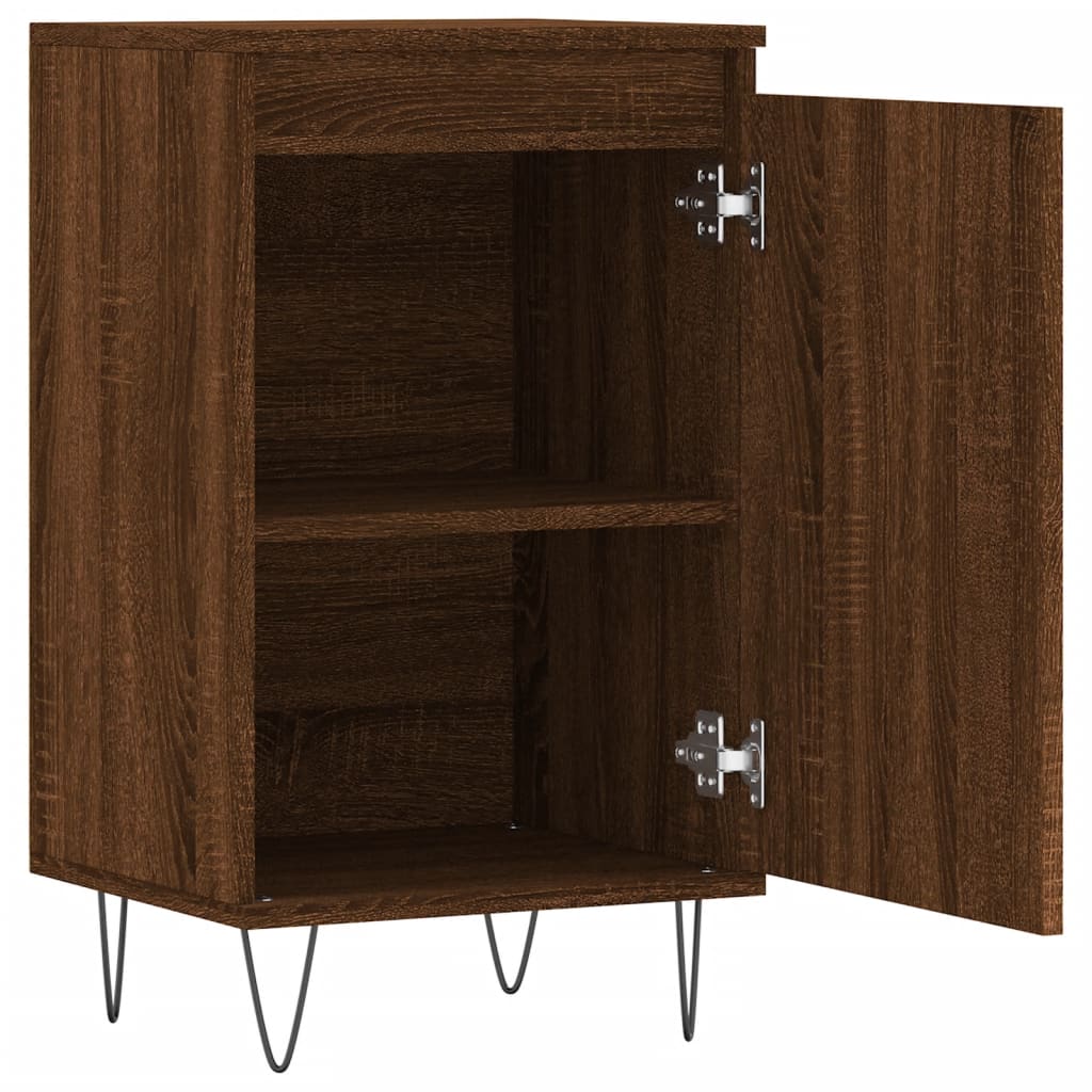 Buffets 2 pcs chêne marron 40x35x70 cm bois d'ingénierie