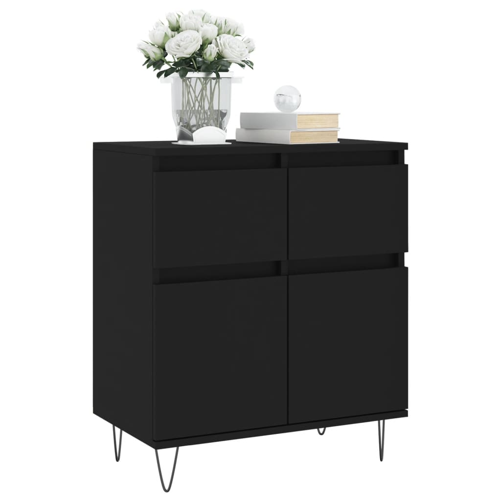 Credenza nera 60x35x70 cm MDF