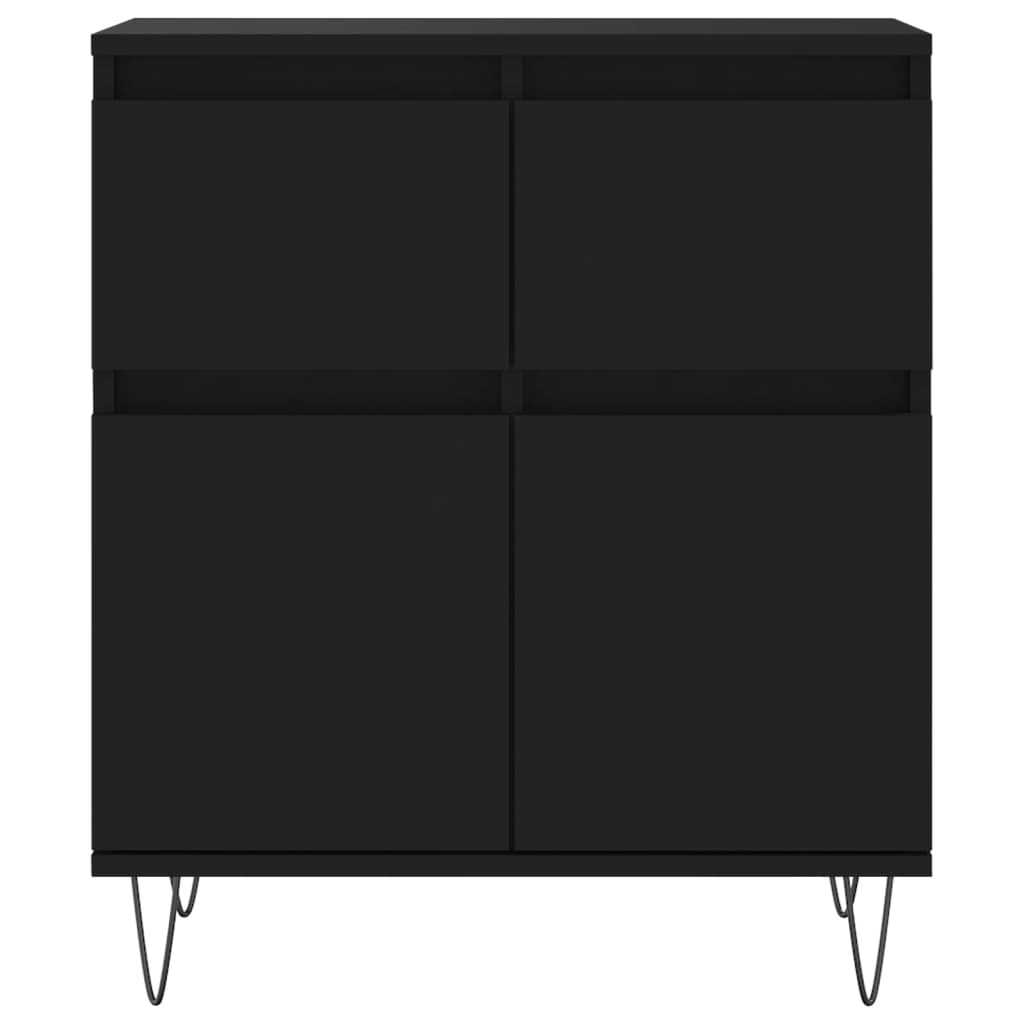 Credenza nera 60x35x70 cm MDF