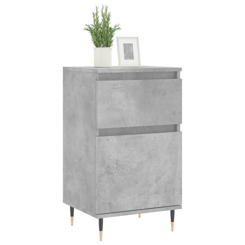 Buffet gris béton 40x35x70 cm bois d'ingénierie