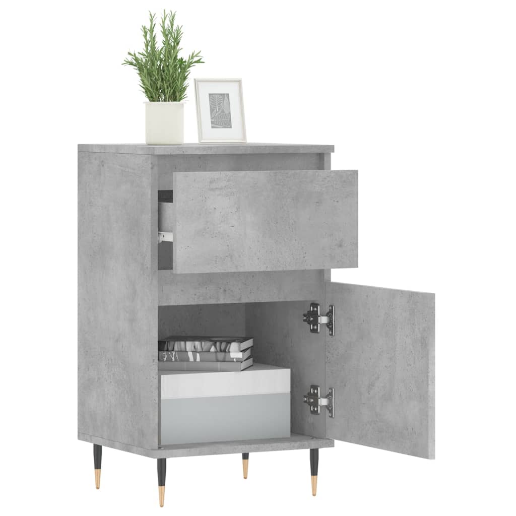 Credenza grigio cemento 40x35x70 cm in multistrato