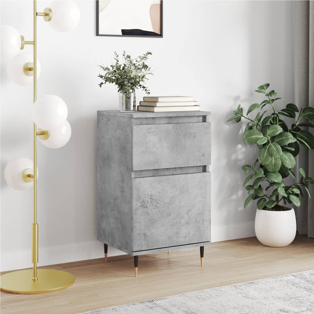 Credenza grigio cemento 40x35x70 cm in multistrato