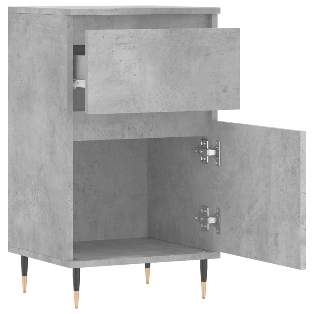 Buffets 2 pcs gray concrete 40x35x70 cm engineering wood