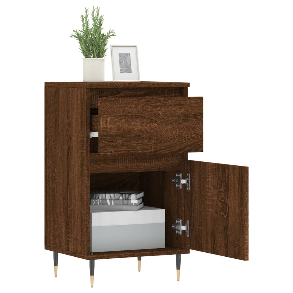 Buffet chêne marron 40x35x70 cm bois d'ingénierie