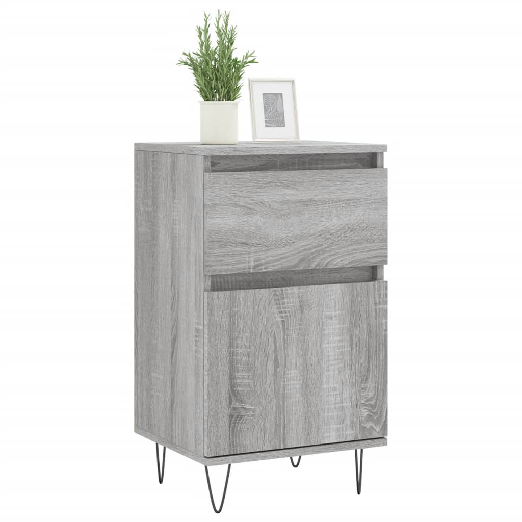 Credenza Sonoma grigia 40x35x70 cm in derivati ​​del legno