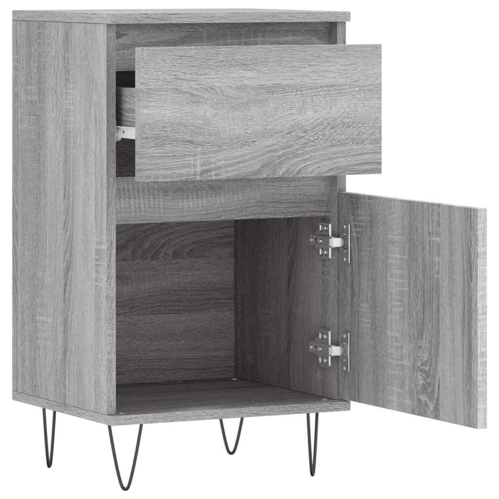 Credenza Sonoma grigia 40x35x70 cm in derivati ​​del legno