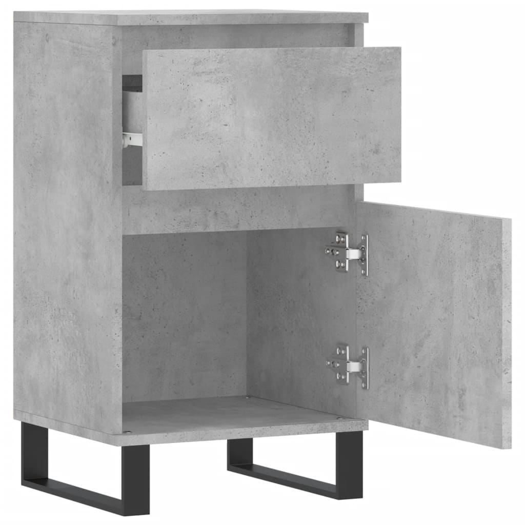 Buffet gris béton 40x35x70 cm bois d'ingénierie