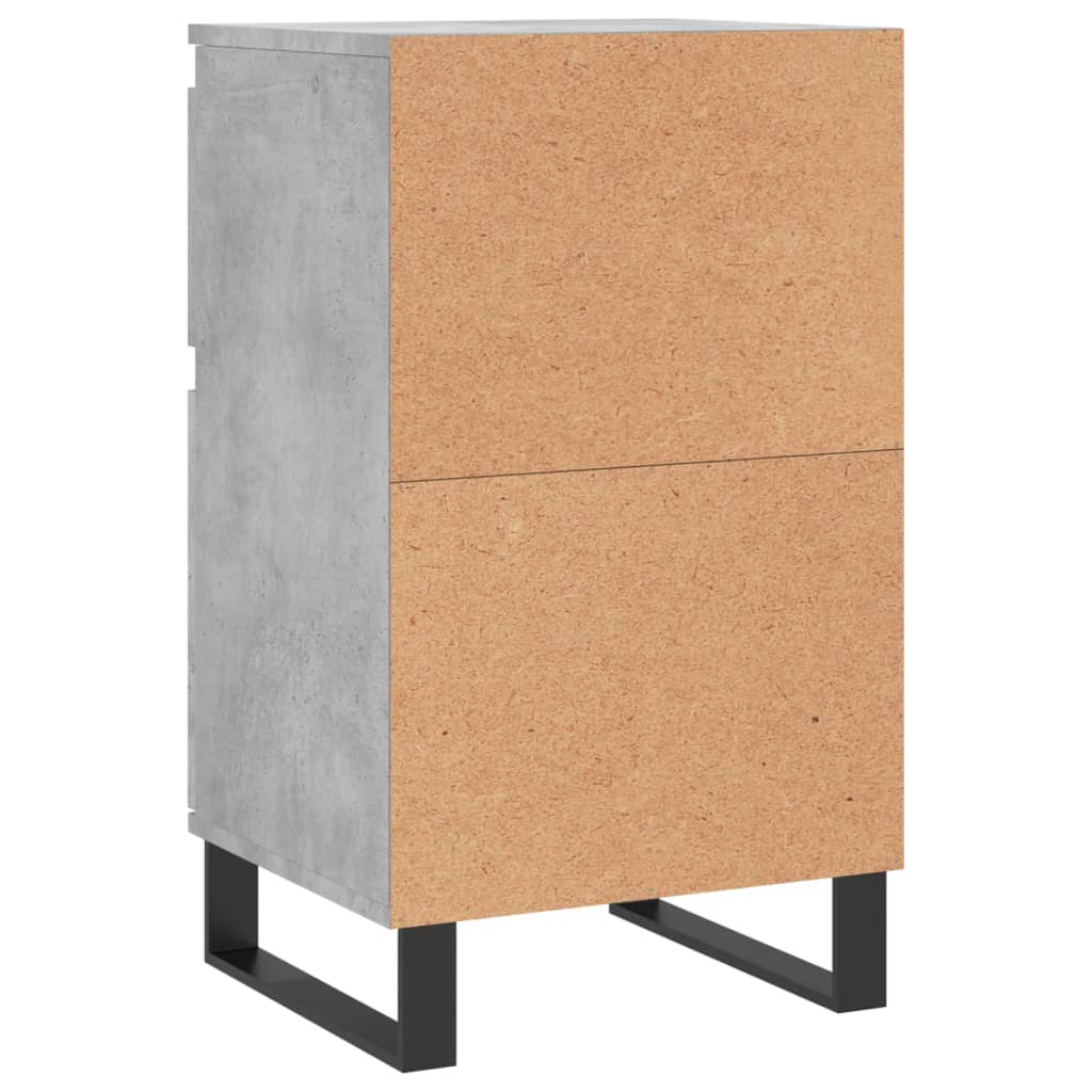 Credenze 2 pezzi in multistrato grigio cemento 40x35x70 cm