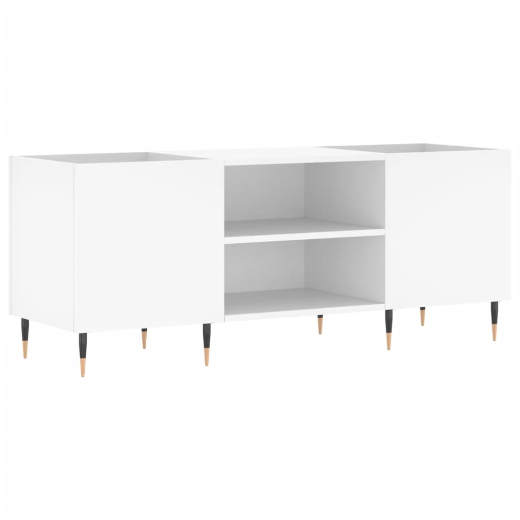 White disc cabinet 121x38x48 cm Engineering wood