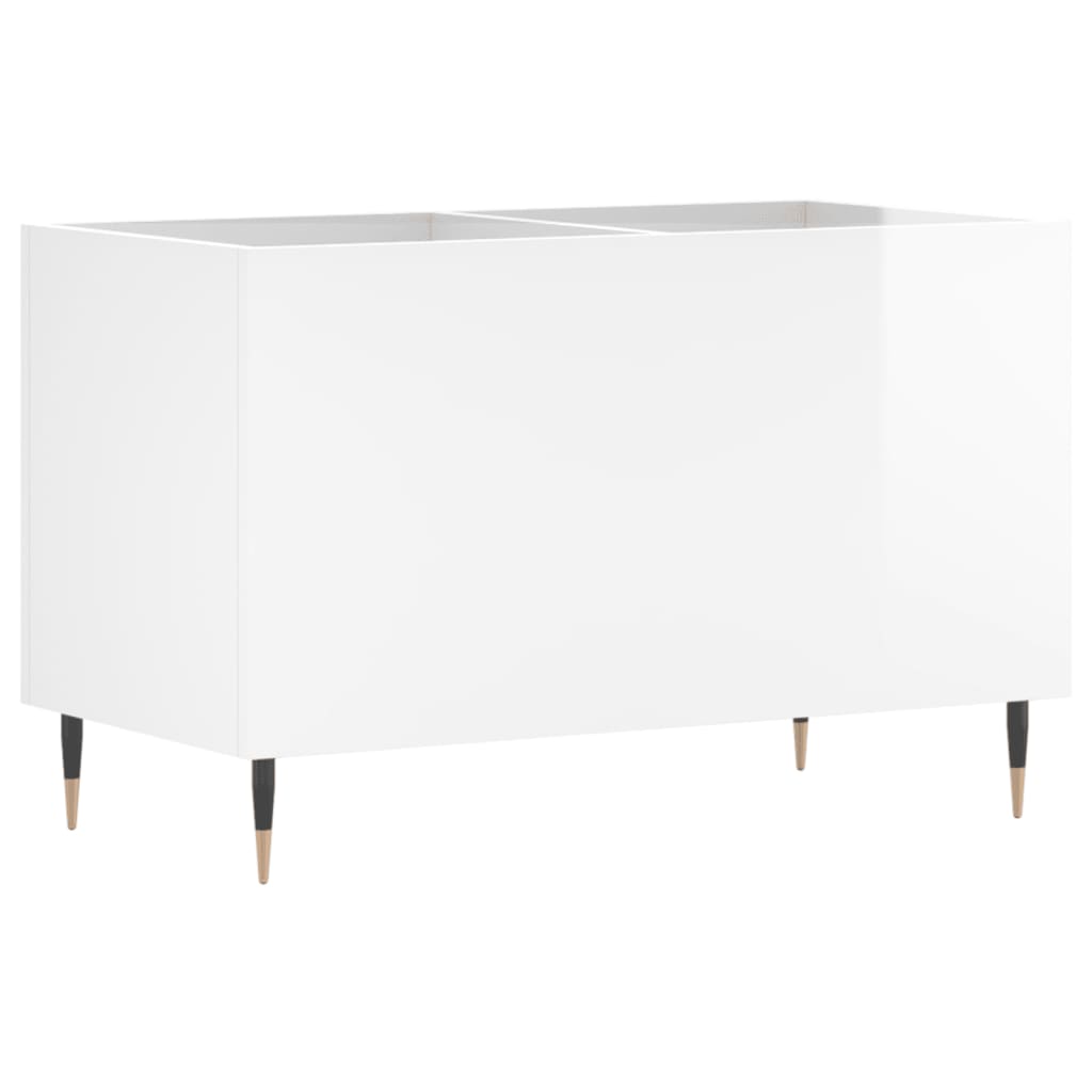 Shiny white disc cabinet 74.5x38x48cm Engineering wood